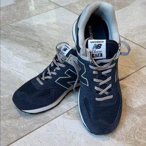 New Balance Blue Sneakers Suede Mesh Classic